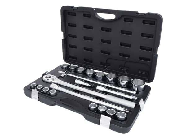 KS Tools 911.0721, Støpselsett, 3/4", 21 hoder, Kromvanadiumstål, 14,5 kg