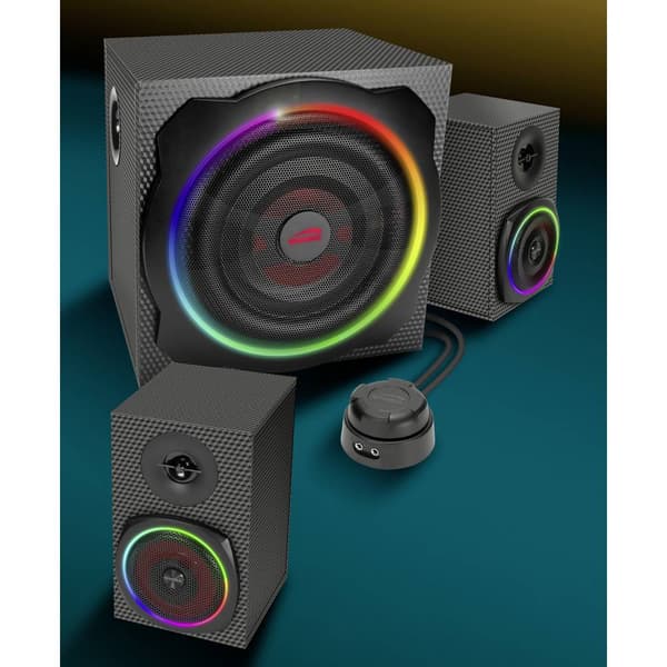 SpeedLink SL-830100-BK 2.1 Datorhögtalare Bluetooth, Sladd, USB 60 W Svart