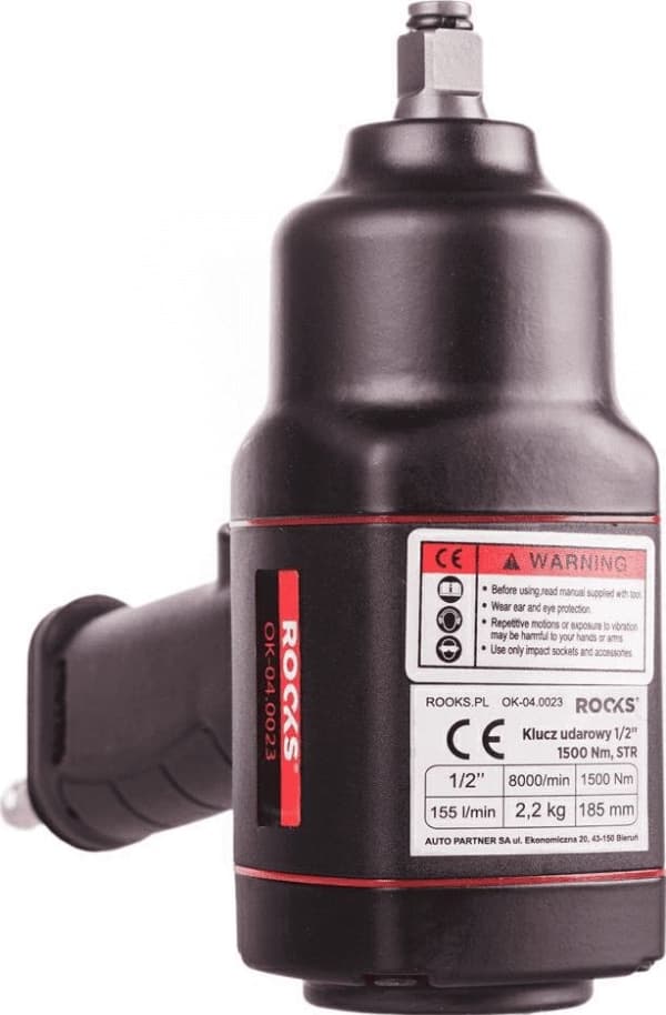 ROOKS PNEUMATISK SLAGNØKKEL 1/2" 1500Nm