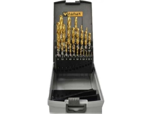 FANAR BORSETT NWKA SETT FI 1,00-13,00MM 25STK CZW-25 HSSE TIN INOX.