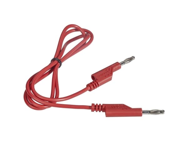 VOLTCRAFT Prøveledning [Lamelstik 4 mm - Lamelstik 4 mm] 1.00 m Rød 1 stk