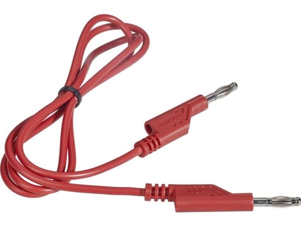 VOLTCRAFT Prøveledning [Lamelstik 4 mm - Lamelstik 4 mm] 1.00 m Rød 1 stk