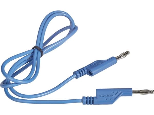 VOLTCRAFT Prøveledning Lamelstik 4 mm Lamelstik 4 mm 1.00 m Blå 1 stk