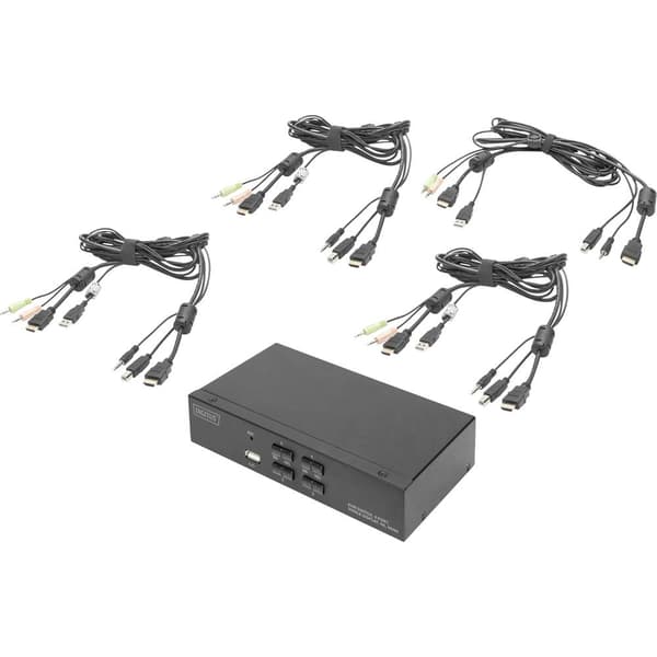 Digitus DS-12880 4+1 Port KVM-switch HDMI 3840 x 2160 Pixel