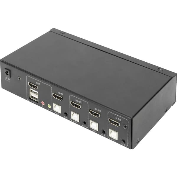 Digitus DS-12880 4+1 Port KVM-switch HDMI 3840 x 2160 Pixel