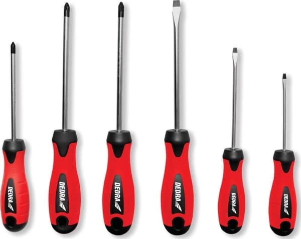 DEDRA 6 pcs screwdriver set, CrV steel
