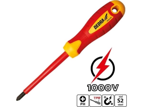 DEDRA PH0x60mm insulated screwdriver