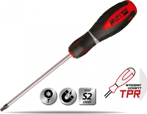DEDRA Torx T30x100mm screwdriver, S2 steel, 3-material handle