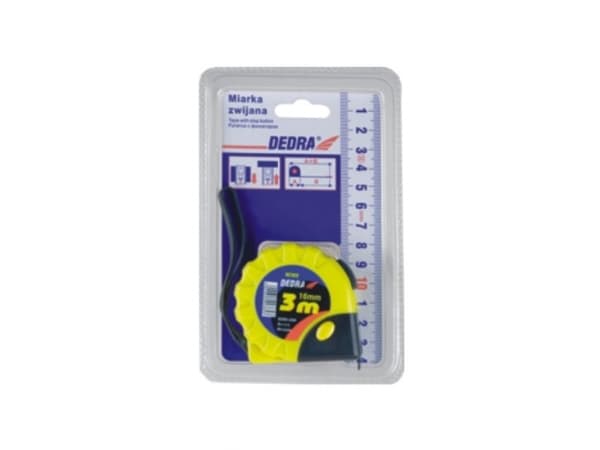 Dedra Roll-up målebånd med lås og krok 2m/16mm - M285