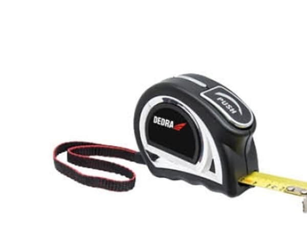 Dedra rullende målebånd 16mm/3m automatisk tapelås - M376
