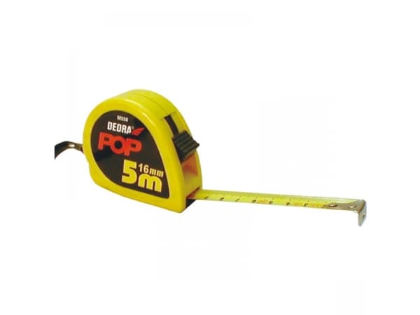 Dedra POP foldebånd 5m 16mm gul (M558)