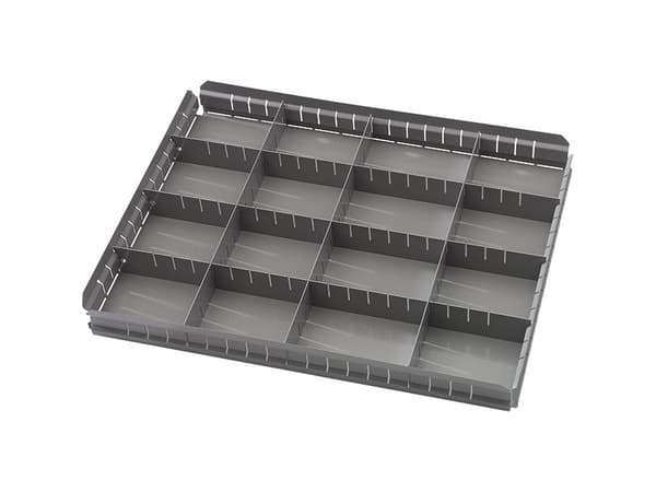 Lådfördelare för 2x3 lådsektioner GBP skåp