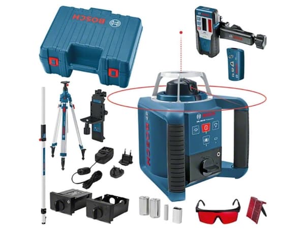Bosch GRL 300 HV Professional, 300 m, 0,1 mm/m, 5°, 600 RPM, Rød, 3R