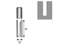 Miniatyrbilde 2 av 2: Dedra Double-flute long grooving cutter 8mm (07F031B)