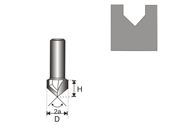 Dedra Vedkutter med hardmetallskjær, rillet V - 07F052B