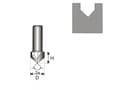 Miniatyrbilde 2 av 2: Dedra V 8D grooving cutter for wood 25.4x25.4 90 degree angle - 07F054B