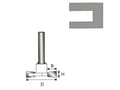 Miniatyrbild 3 av 3: Dedra T-grooving trä fräs bits D12 32x6.35x9.4 - 07F122C