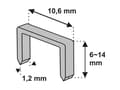 Pikkukuva 2 / 2: Dedra niitit 14mm 1000kpl D11 1.2x10.6mm - 11Z214