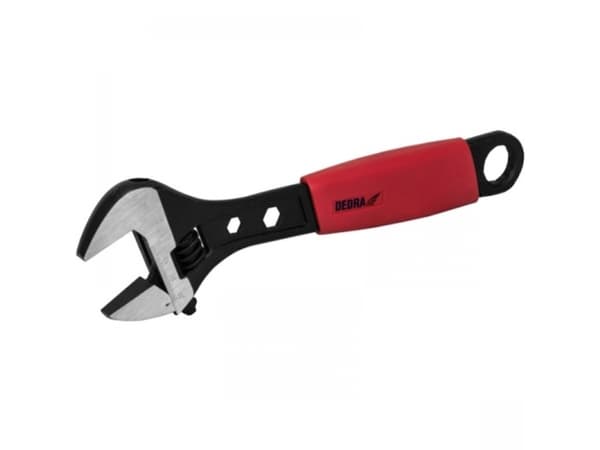 Dedra Adjustable wrench 150mm rubberized handle (12B215)
