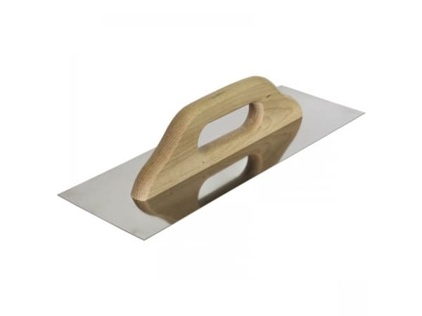 Dedra rostfri stålspackel slät 580x130mm handtag av bokträ - 15B003