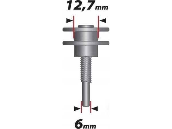 Dedra borrspindel 6mm, borrstorlek 12,7mm - F33-001