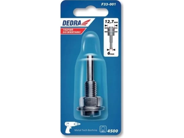 Dedra borrspindel 6mm, borrstorlek 12,7mm - F33-001
