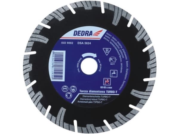 Dedra Turbo-T 250mm 25,4mm diamantkapskiva H1198E