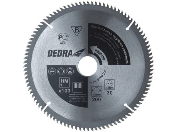 Dedra cirkelsåg 210x30 100z. med hårdmetallskär (H210100)