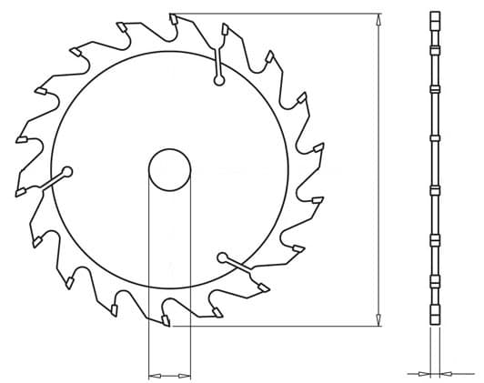 Dedra Sirkelsag 250x30mm 60 tenner. med sintret karbid - H25060