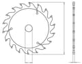 Miniatyrbild 2 av 2: Dedra Cirkelsåg 300x30mm 24z. med HM-skär och matningsbegränsare - HL30024