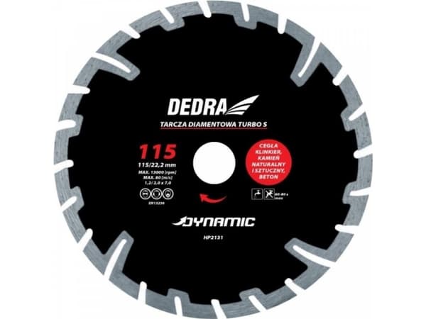 Dedra Diamond blad TURBO S dynamisk 125 mm 22,2 mm (HP2132)