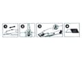 Miniatyrbild 2 av 2: Dedra Knife metal fixed blade trapezoid (M9033)