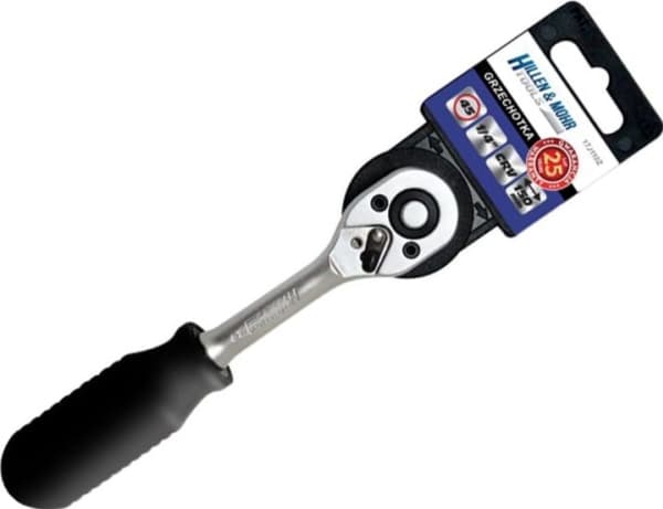 Dedra Ratchet 1/4 "", 45T, CRV 6140, straight, single-material handle