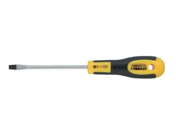 Modeco Yleiskäyttöinen litteäkärkinen ruuvimeisseli FRIENDLY GRIP 6x125mm - MN-10-019