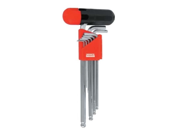 Modeco kuusiokoloavaimet tyyppi L 1,5-10mm kuulalla 9kpl (MN-54-120)
