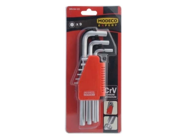 Modeco sexkantsnycklar typ L 1,5-10mm 9st (MN-54-121)