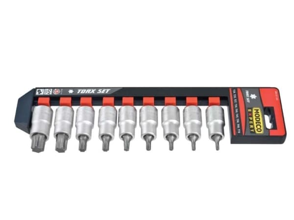 Modeco Torx skaftsokler 1/2" T20-T70 9 stk. (MN-57-154)