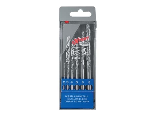 Wiertlo do metalu Modeco HSS walcowe 2 4 5 3 6 8 mm sett (MN-60-904)