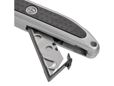 Modeco Knife with replaceable trapezoidal blade, aluminum 19X50mm - MN-63-034