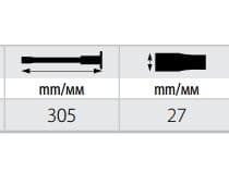 Modeco Flat locksmith's chisel with a cover 19x305mm MN-63-482