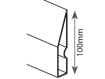 Modeco Trapezoidal anodic plastering batten Home 150cm (MN-71-315)