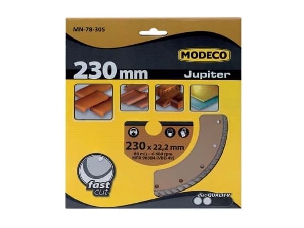 Modeco Diamond grinding wheel JUPITER 230mm - MN-78-305