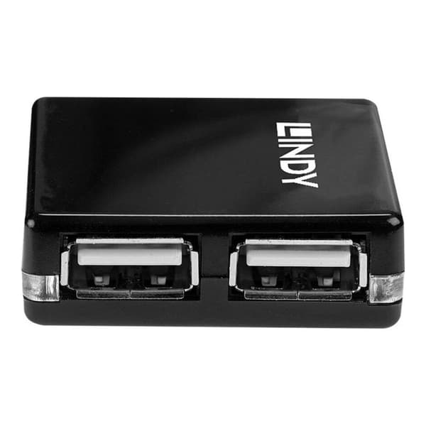 LINDY 42742 4 Port USB 2.0-Hub Svart