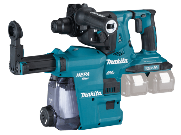 Makita DHR280ZWJ Batteriløs borhammer, 2X18 V, SDS-PLUS, 2,8J LED, VAKUUM, Uten batterier og lader!, MAKPACK