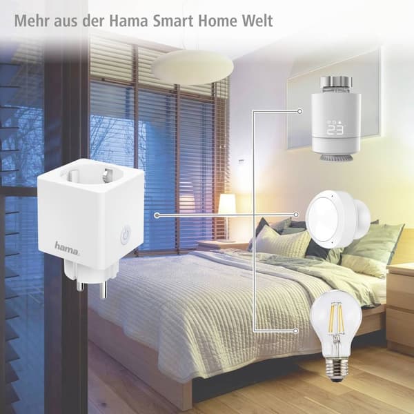 Hama 00176575 Vägguttag Wi-Fi med mätfunktion Inomhus 3680 W