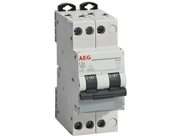 AEG Automatiska säkringar C 16A, 3-poligC-karaktäristik6kA kortslutningskapacitet230/400V AC, 36 mm bred