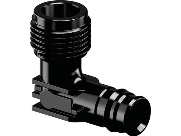 Uponor Q&amp;E kulma 90° nipalla PPSU musta 16 mm x 12"
