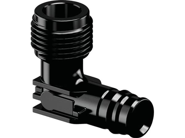 Uponor Q&amp;E kulma 90° nipalla PPSU musta 16 mm x 12"