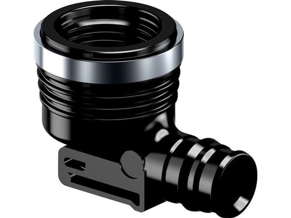 Uponor Q&amp;E kulma 90° holkilla PPSU musta 16 mm x 12"