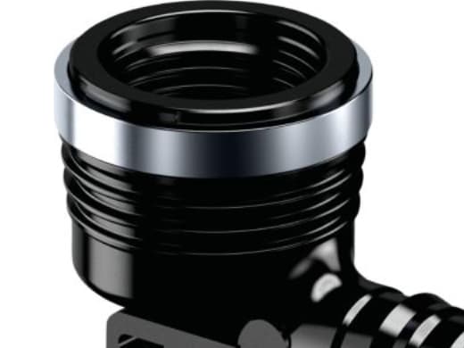 Uponor Q&amp;E kulma 90° holkilla PPSU musta 16 mm x 12"